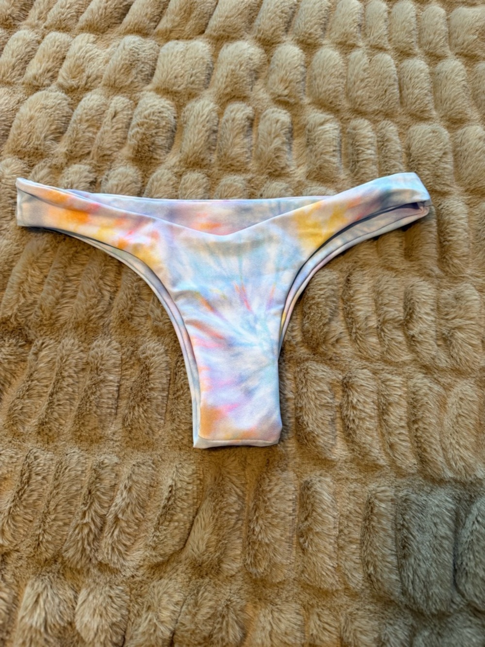 Skatie Pastel Tie-Dye Bikini Bottoms in Blue, Pink, Yellow